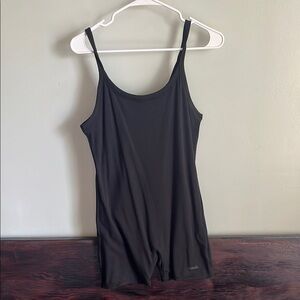 nuuds cotton stretch romper, black